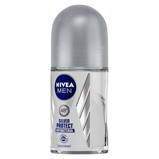 Nivea Silver Protect Deodorant Roll On for Men - Antibacterial Protection