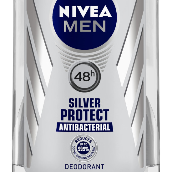 Nivea Silver Protect Deodorant Roll On for Men - Antibacterial Protection