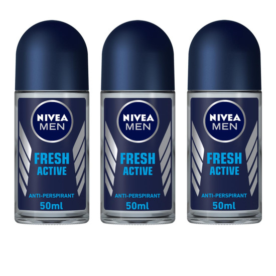 Nivea Fresh Active Deodorant Roll On for Men - Citrus Leathery Scent