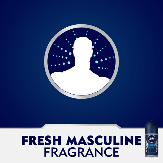 Nivea Fresh Active Deodorant Roll On for Men - Citrus Leathery Scent