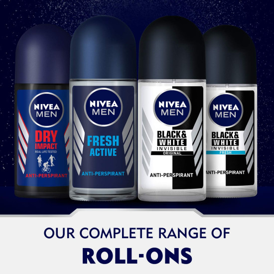 Nivea Fresh Active Deodorant Roll On for Men - Citrus Leathery Scent