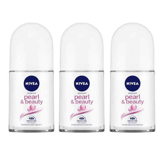 NIVEA Pearl and Beauty 50ml Deo Roll On - 48H Smooth Underarms