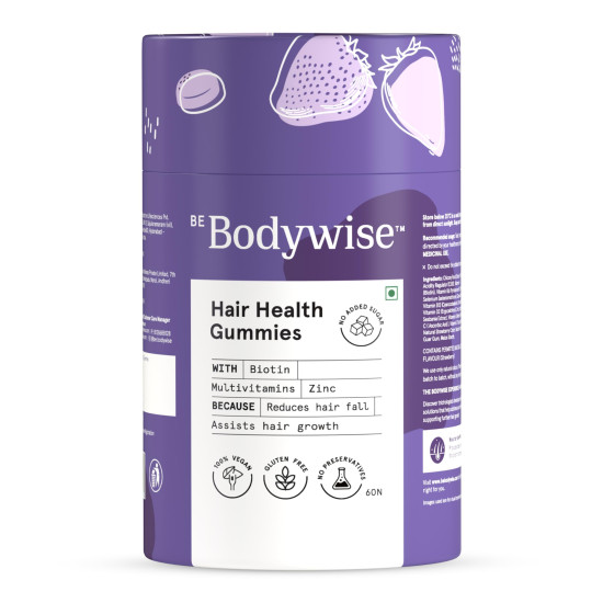 Be Bodywise Biotin Hair Gummies - Stronger, Shinier Hair & Nails