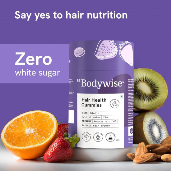 Be Bodywise Biotin Hair Gummies - Stronger, Shinier Hair & Nails