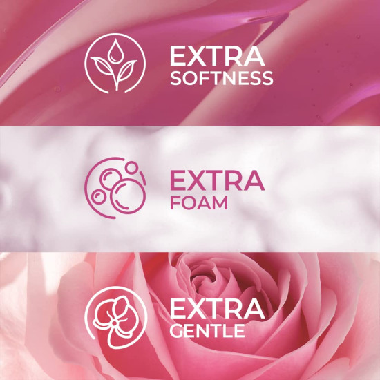 LUX Shower Gel - French Rose Fragrance & Almond Oil for Soft & Glowing Skin