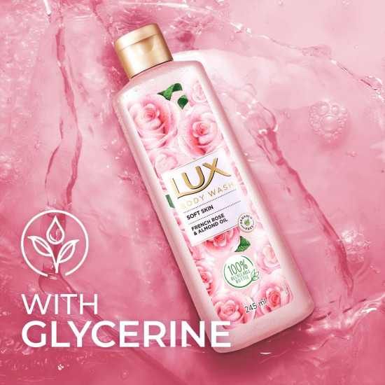 LUX Shower Gel - French Rose Fragrance & Almond Oil for Soft & Glowing Skin