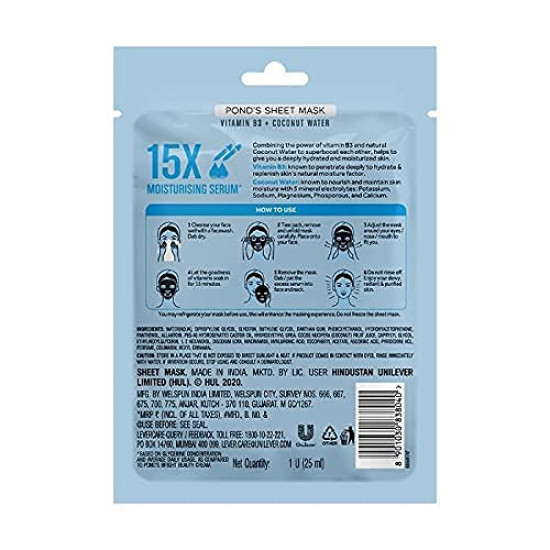 POND'S Hydrating Sheet Mask - Natural Coconut Water & Vitamin B3