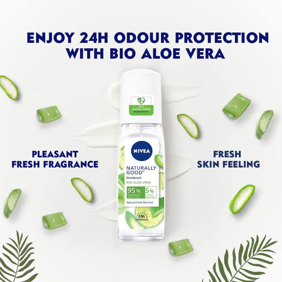Nivea Naturally Good Deodorant - Bio Aloe Vera for Women, 75 ml