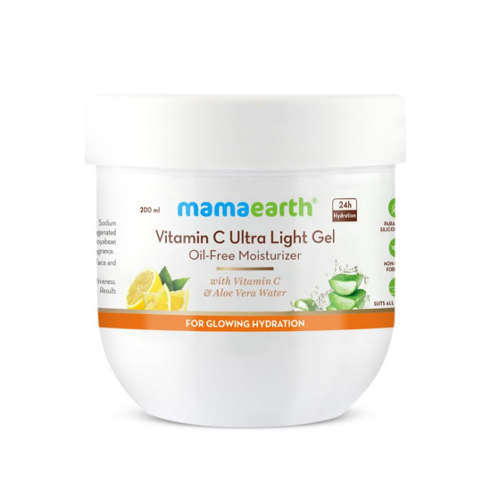 Mamaearth Vitamin C Ultra Light Gel Oil-Free Moisturizer - Glowing Hydration