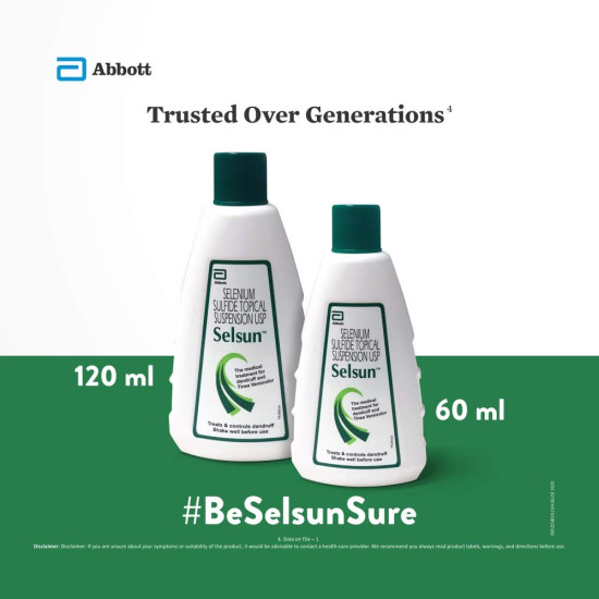 Abbott Selsun Suspension Anti Dandruff Shampoo - Effective Dandruff Solution