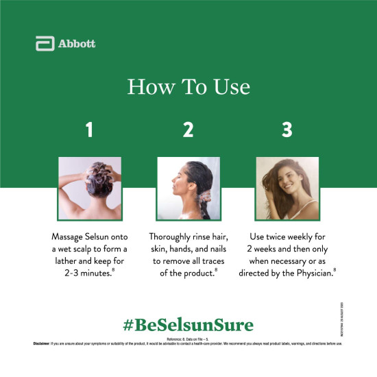 Abbott Selsun Suspension Anti Dandruff Shampoo - Effective Dandruff Solution
