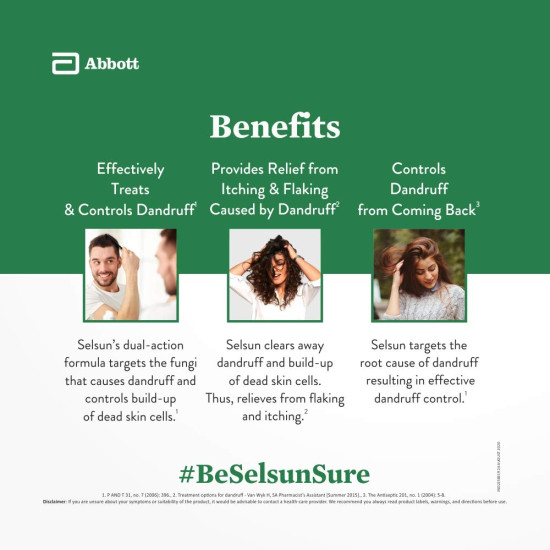 Abbott Selsun Suspension Anti Dandruff Shampoo - Effective Dandruff Solution