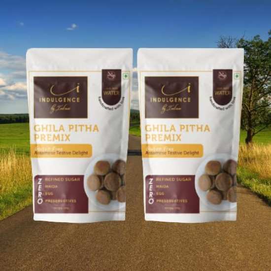 Indulgence Ghila Pitha Mix - Gluten Free Assamese Snack 220g (Pack of 2)