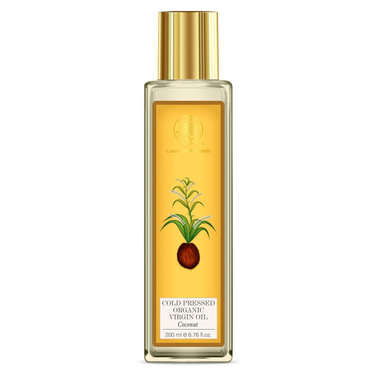 Forest Essentials Organic Cold Pressed Coconut Virgin Oil & Dasapushpadi Baby Hair and Body Wash - Pure & Gentle Care