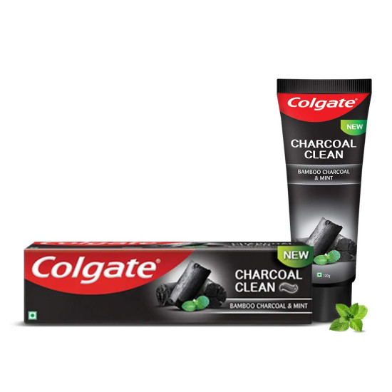 Colgate Charcoal Clean Toothpaste & Gentle Enamel Toothbrush - Deep Clean & Ultra Soft