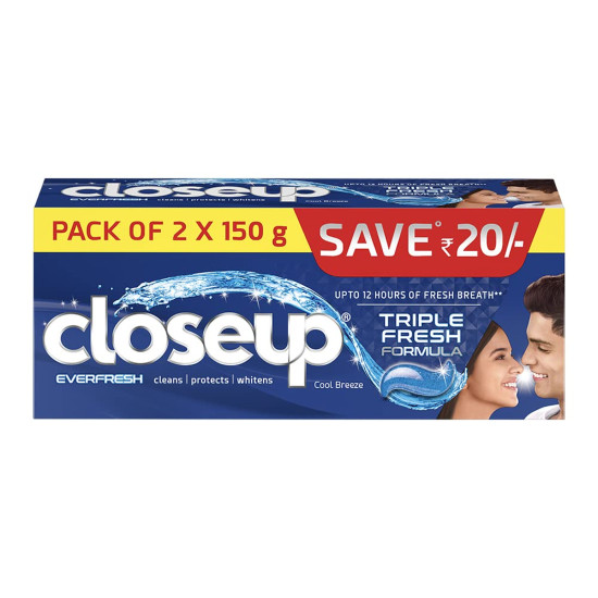 Closeup Cool Breeze Toothpaste - Instant Freshness & Long-lasting Fresh Breath