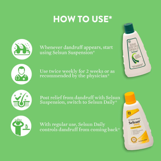 Abbott Selsun Daily Anti-Dandruff Shampoo - Effective Dandruff Control