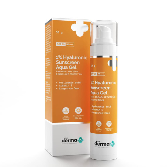 The Derma Co Hyaluronic Sunscreen Aqua Ultra Light Gel - Broad Spectrum Protection