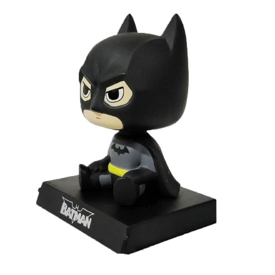 AUGEN Super Hero Batman Action Figure Limited Edition Bobblehead with Mobile Holder for Car Dashboard, Office Desk & Study Table (Pack of 1)