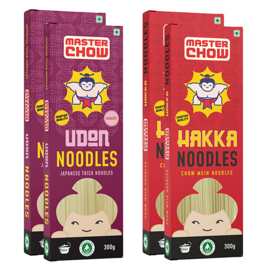 MasterChow Chinese Hakka & Udon Noodle Pack - All-Natural Not Fried