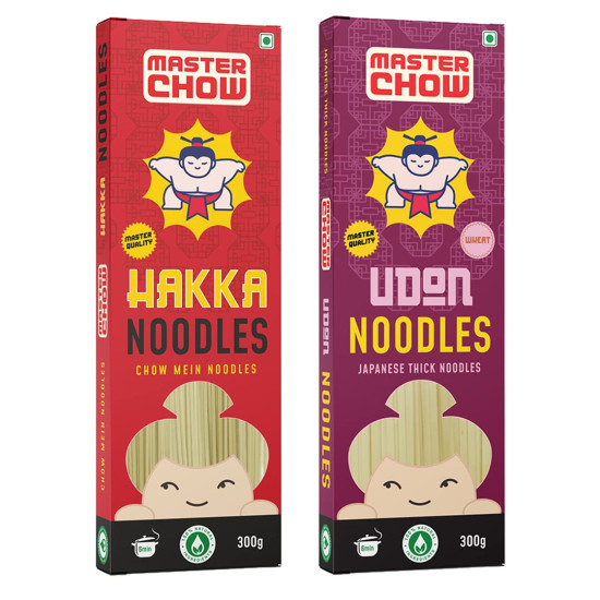 MasterChow Chinese Hakka & Udon Noodle Pack - All-Natural & Not Fried