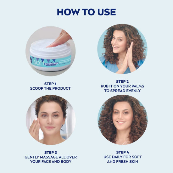 Nivea Soft Moisturizer - Non Sticky Cream for Face, Hand & Body