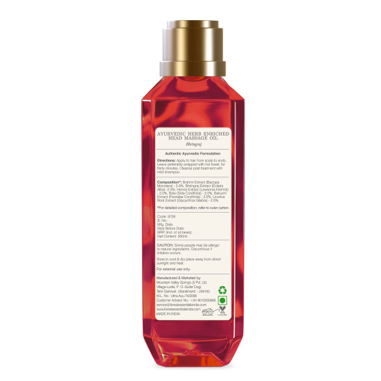 Forest Essentials Ayurvedic Bhring Raj Herb Enriched Head Massage Oil & Conditioner - Natural Hair Care