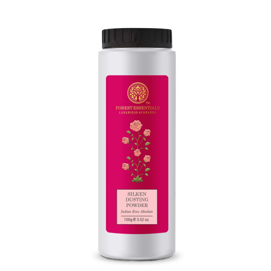 Forest Essentials Silken Dusting Powder - Indian Rose Absolute & Honey Vanilla
