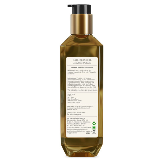 Forest Essentials Hair Cleanser - Bhringraj, Shikakai, Amla & Honey - Hair Regrowth Solution