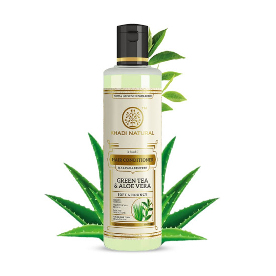 Khadi Natural Green Tea & Aloe Vera Hair Conditioner - Nourishing & Anti-Hair Fall