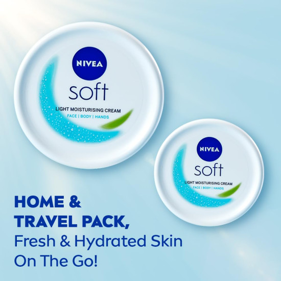NIVEA Soft Light Moisturizer - Instant Hydration with Vitamin E & Jojoba Oil