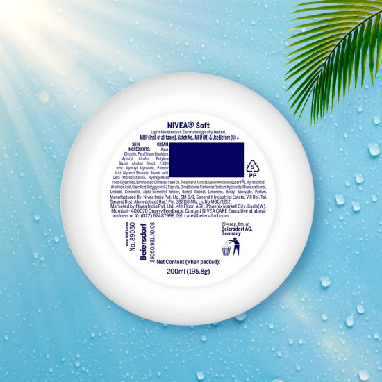 NIVEA Soft Light Moisturizer - Instant Hydration with Vitamin E & Jojoba Oil