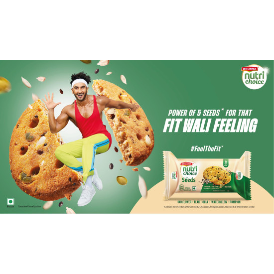 Britannia Nutri Choice Seeds Biscuits - 0% Maida, High Fibre Snack