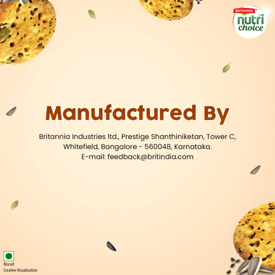 Britannia Nutri Choice Seeds Biscuits - 0% Maida, High Fibre Snack