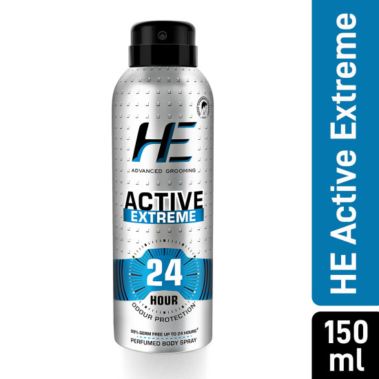 HE Active Extreme Perfumed Body Spray 150ml - 24 Hour Odor Protection
