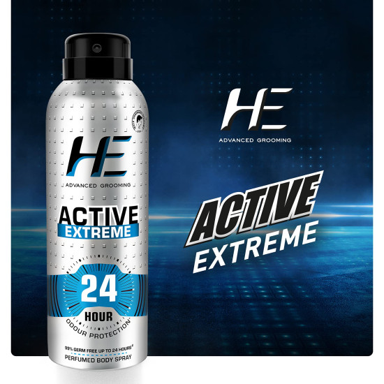 HE Active Extreme Perfumed Body Spray 150ml - 24 Hour Odor Protection