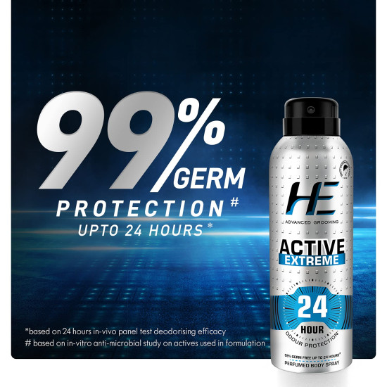 HE Active Extreme Perfumed Body Spray 150ml - 24 Hour Odor Protection