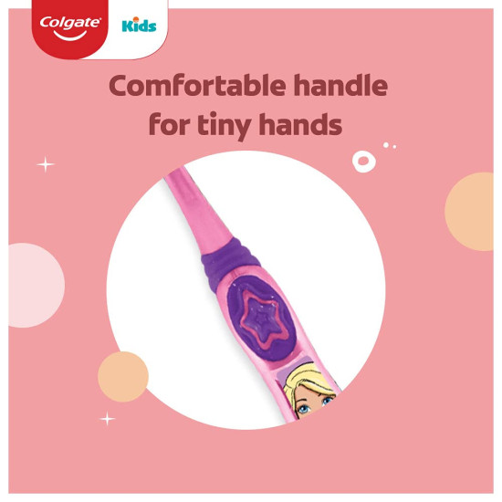 Colgate Kids Barbie Toothbrush - Extra Soft with Tongue Cleaner
