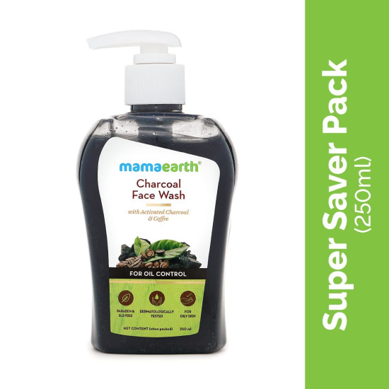 Mamaearth Charcoal Face Wash - Activated Charcoal & Coffee for Oil Control