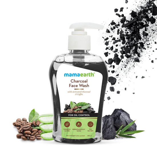 Mamaearth Charcoal Face Wash - Activated Charcoal & Coffee for Oil Control