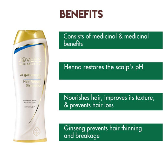Jovees Herbal Argan Kernal Oil Hair Repair Shampoo - For All Hair Types