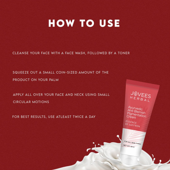 Jovees Herbal Anti Blemish Pigmentation Cream - 100% Natural & Paraben Free