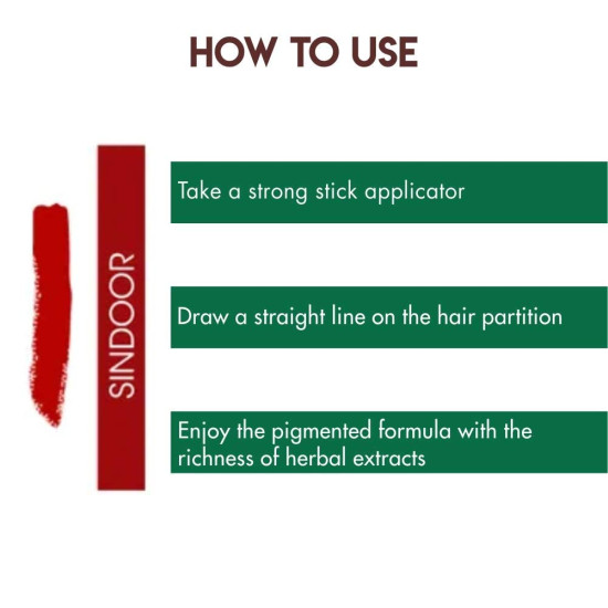 Jovees Herbal Traditional Maroon Sindoor - Water Resistant & Natural Ingredients