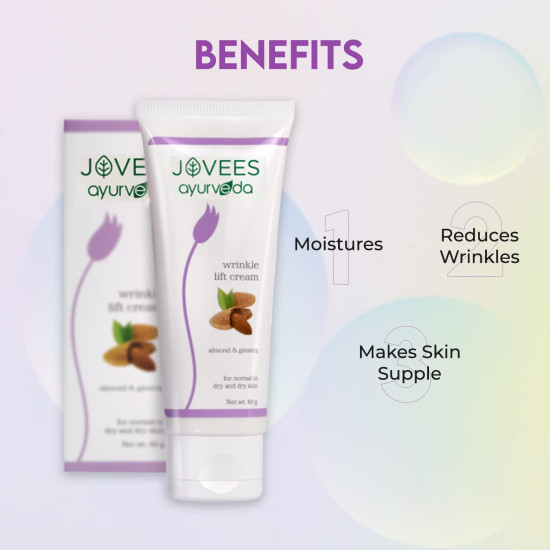 Jovees Herbal Almond & Ginseng Wrinkle Lift Face Cream - Anti-Wrinkle & Anti-Ageing