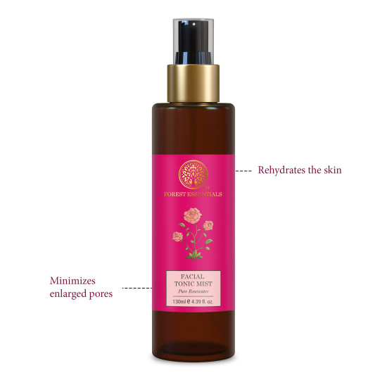 Forest Essentials Facial Tonic Mist with Pure Rosewater - Hydrating Daily Face Toner