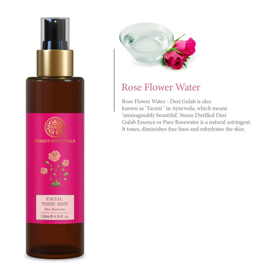 Forest Essentials Facial Tonic Mist with Pure Rosewater - Hydrating Daily Face Toner
