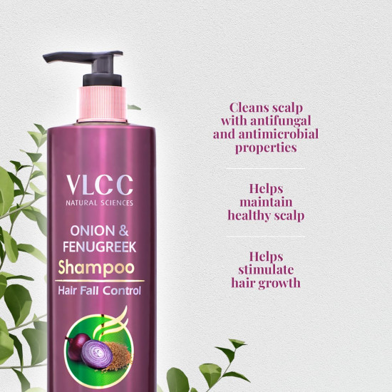 VLCC Onion & Fenugreek Shampoo - Hair Fall Control & Growth