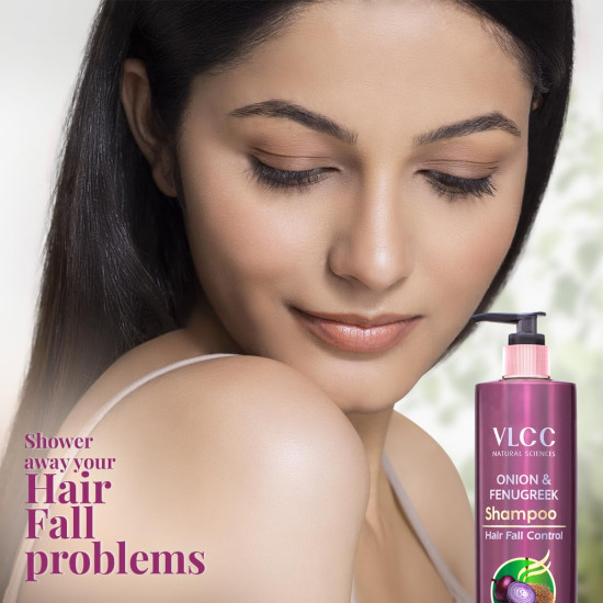 VLCC Onion & Fenugreek Shampoo - Hair Fall Control & Growth