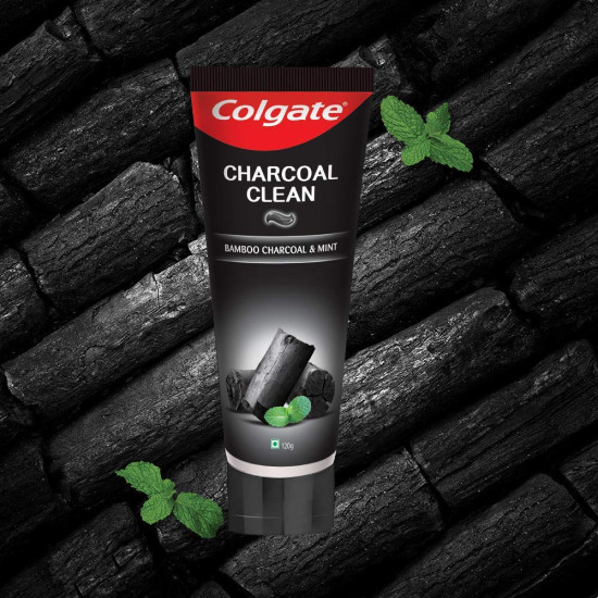 Colgate Charcoal Clean Toothpaste & Total Whole Mouth Health - Deep Clean & Antibacterial Care