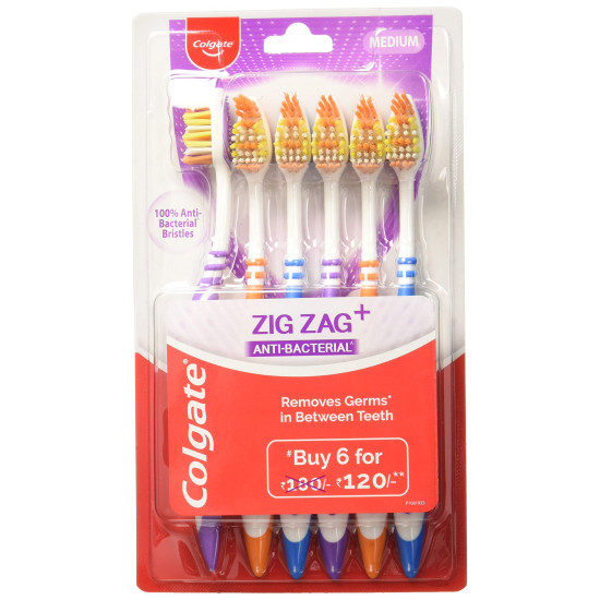 Colgate Total Whole Mouth Health Toothpaste & ZigZag Anti-Bacterial Toothbrush - Advanced Oral Care
